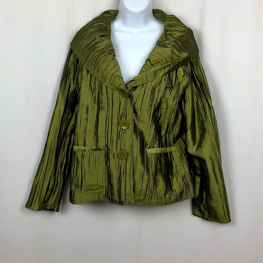 Bala Bala Button Front Collared Jacket Pockets Xl - image 2